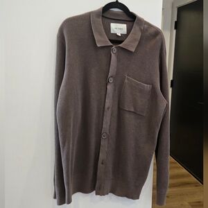 NEW METHOD Mushroom Holborn Polo Cardigan